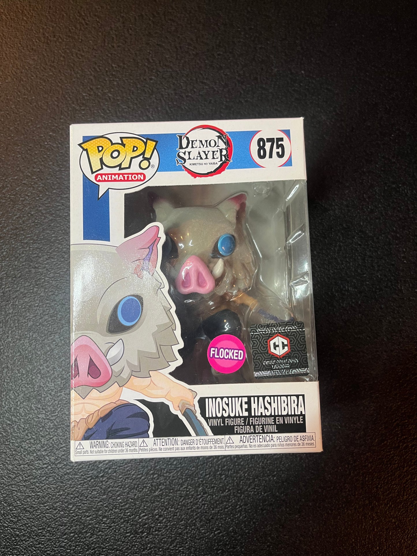 Inosuke Hashibira #875 (Flocked) Funko Pop! - Demon Slayer - Chalice Collectibles Exclusive