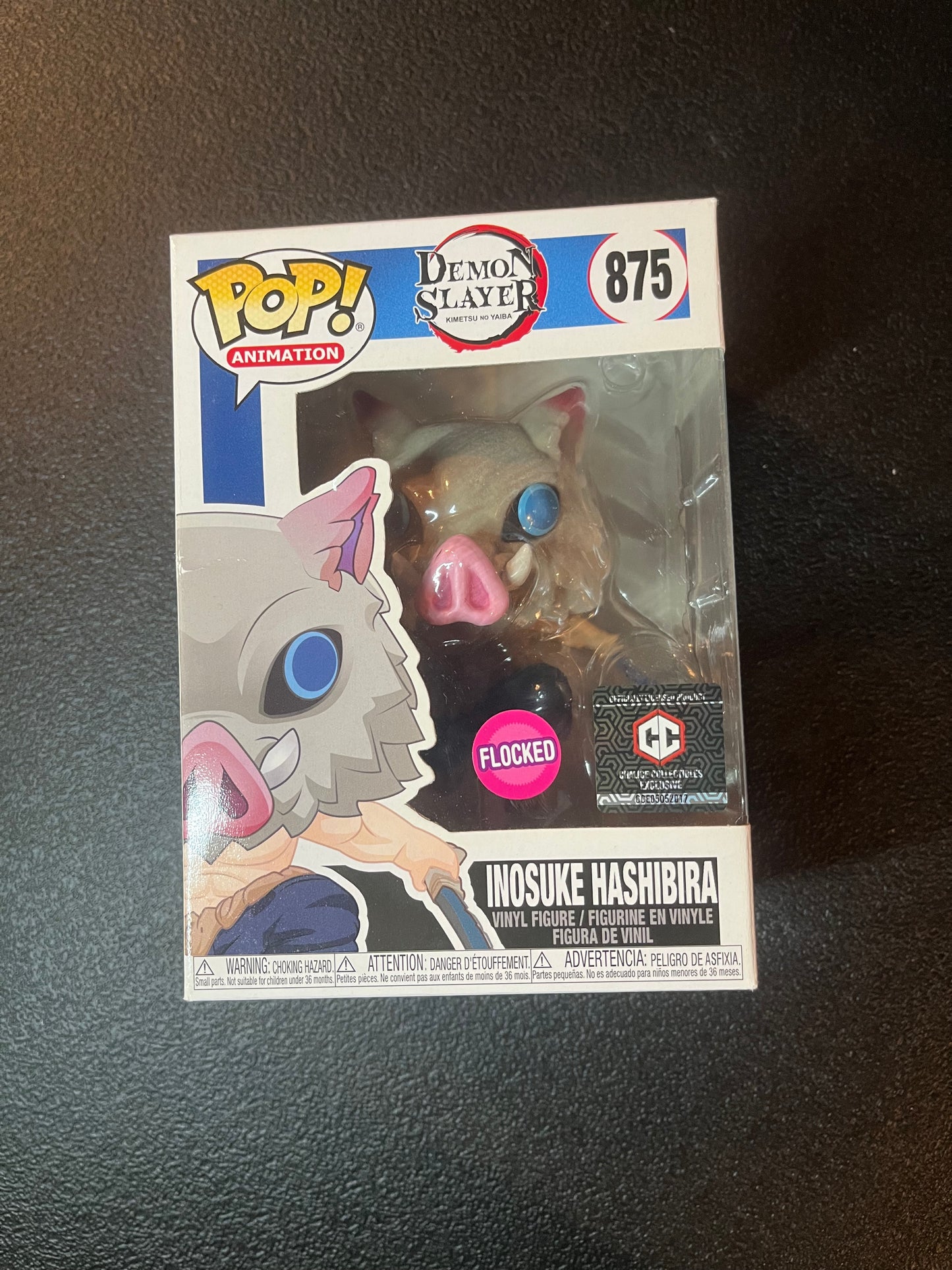 Inosuke Hashibira #875 (Flocked) Funko Pop! - Demon Slayer - Chalice Collectibles Exclusive