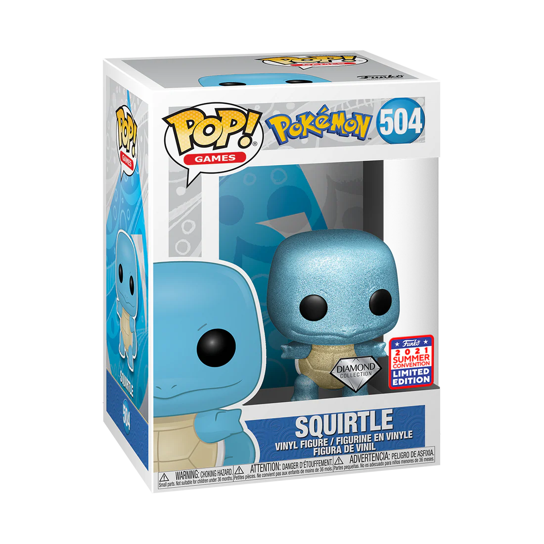 Funko POP! Games: Pokemon Squirtle Diamond Summer Convention