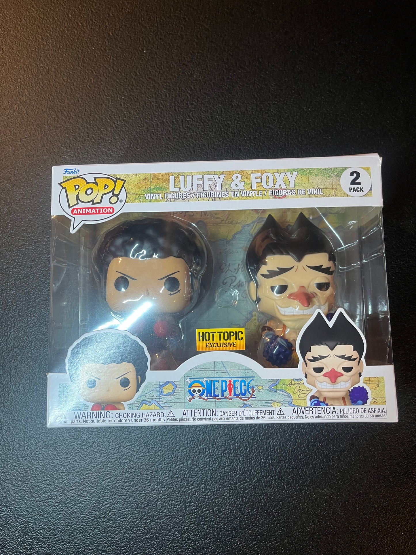 Funko One Piece POP! Animation Luffy & Foxy Vinyl Figure 2-Pack