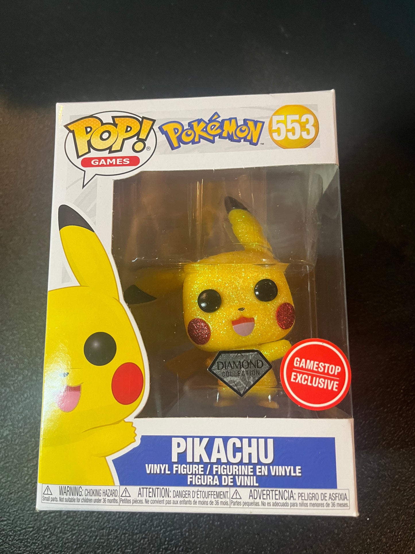 Funko Pop! Games Pokemon Pikachu Waving - Diamond Collection