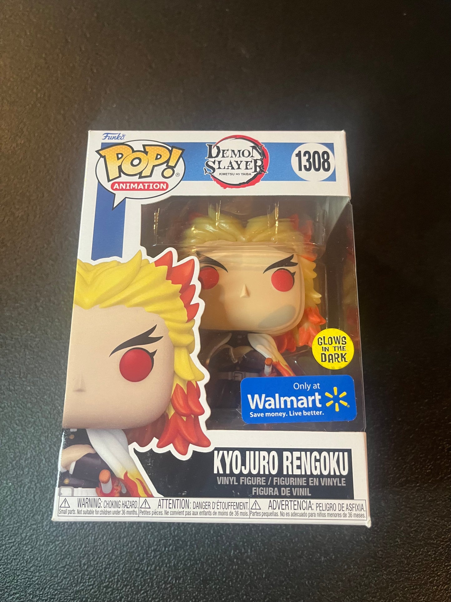 Funko Pop! Animation: Demon Slayer – Kyojuro Rengoku (Glow) Vinyl Figure (Walmart Exclusive)