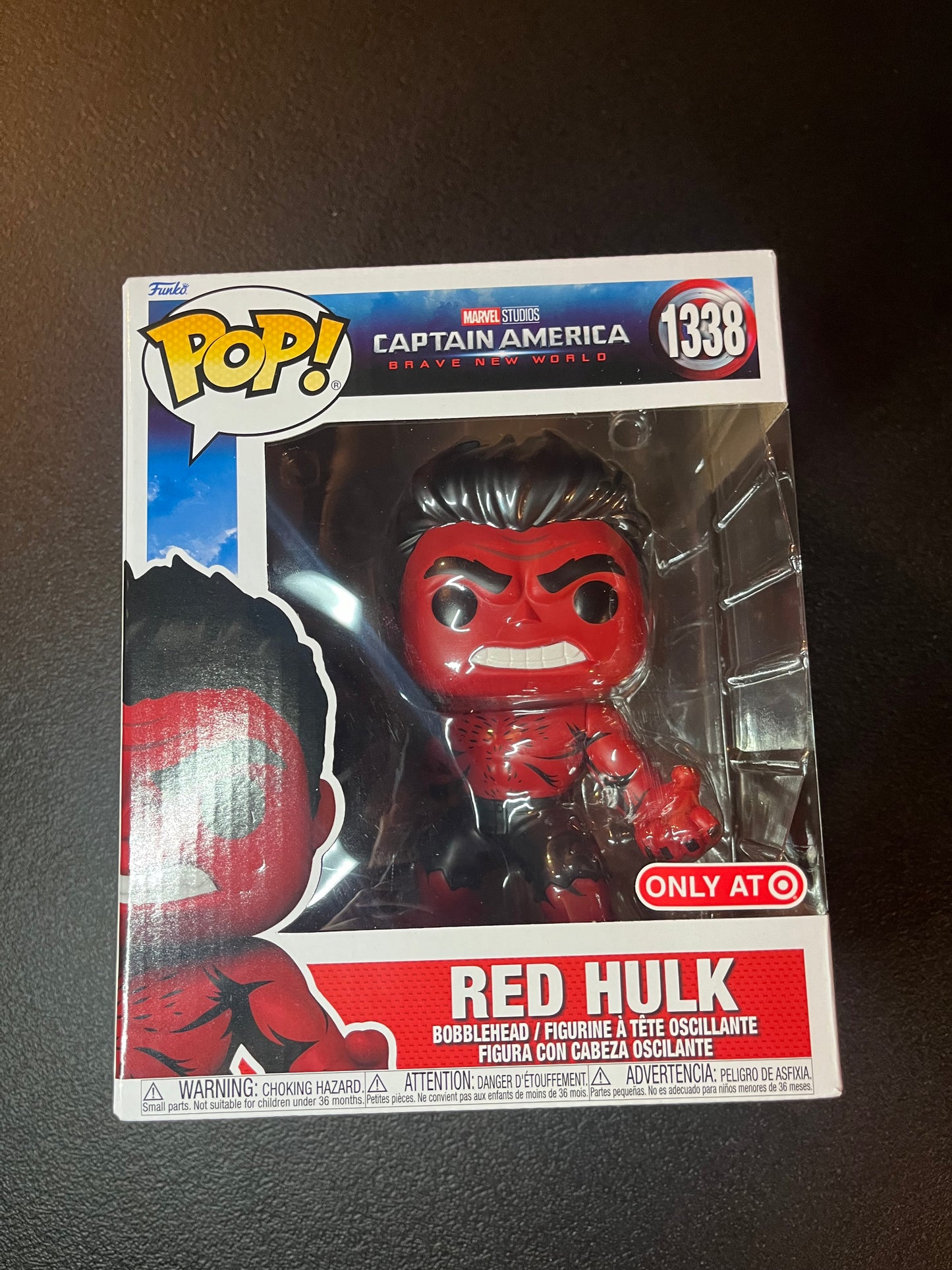Funko POP! Marvel: Captain America Brave New World Red Hulk Retro Comic Deco Figure (Target Exclusive)