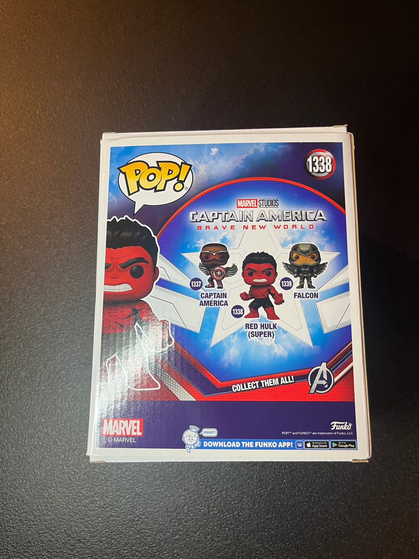 Funko POP! Marvel: Captain America Brave New World Red Hulk Retro Comic Deco Figure (Target Exclusive)