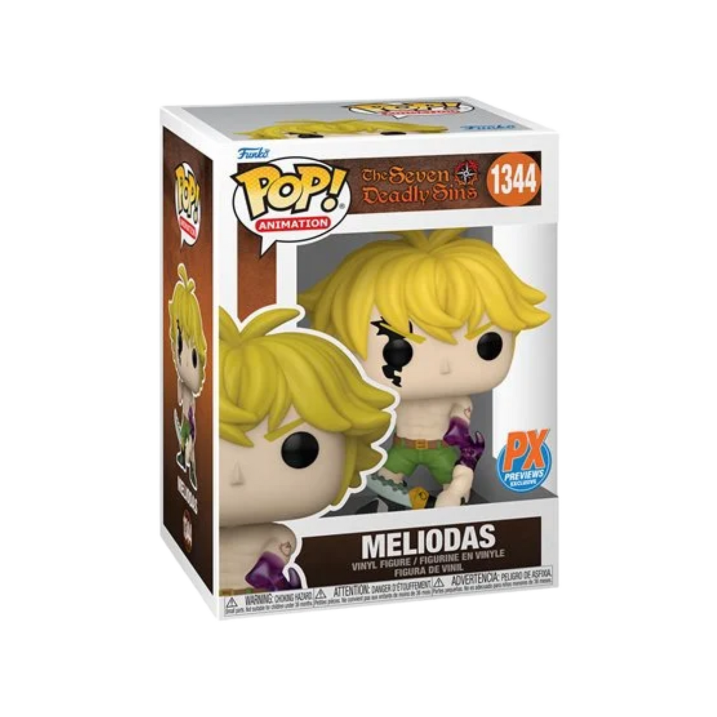 (PREORDER) Seven Deadly Sins Meliodas 2 Common And 1 Chase PX Exclusive Funko Pop Bundle