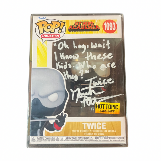 My Hero Academia Twice Signed Autograph Hot Topic Exclusive Funko Pop