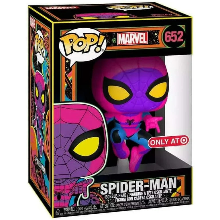 Funko Blacklight Spider-Man Pop! Vinyl Limited Edition Exclusive #652