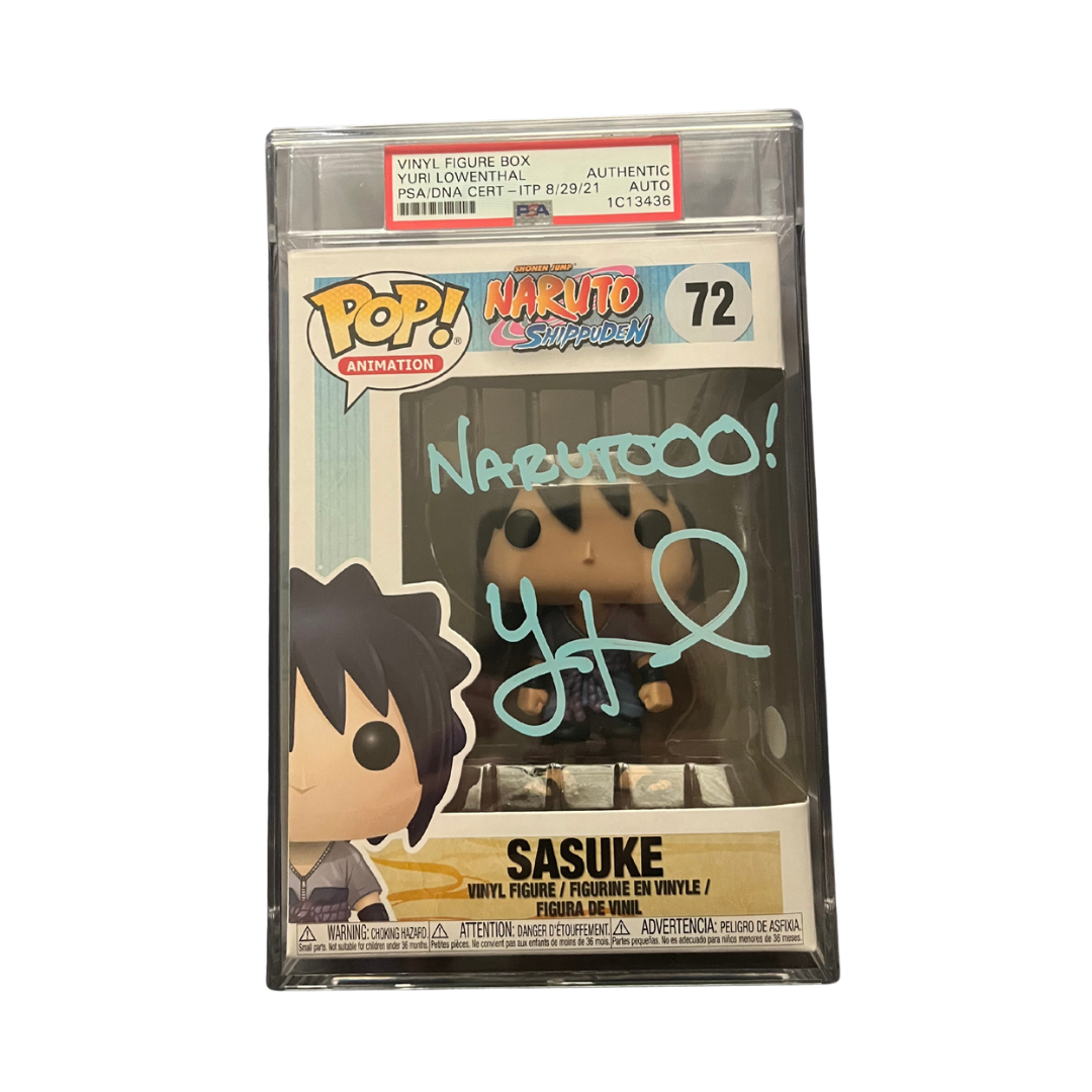 Naruto Sasuke Signed Autograph PSA Funko Pop