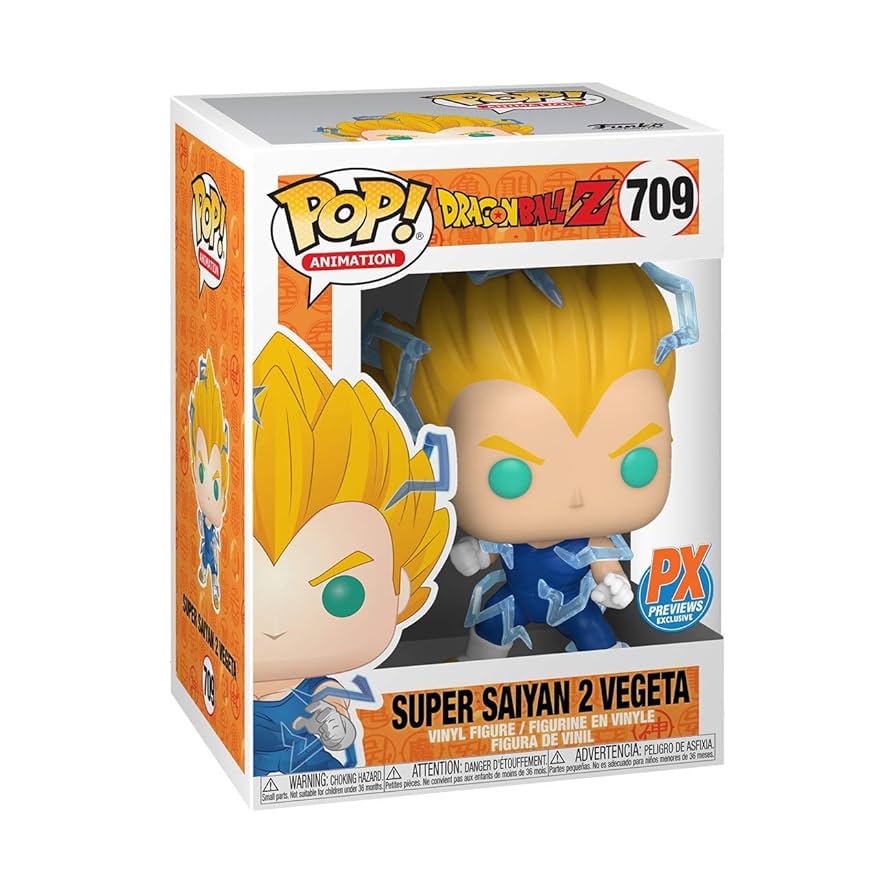 Funko Pop! Animation Dragon Ball Z: Super Saiyan 2 Vegeta Vinyl Figure PX Previews Exclusive