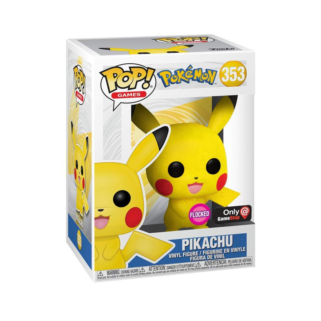 Pokemon Pikachu Flocked GameStop Exclusive Funko Pop