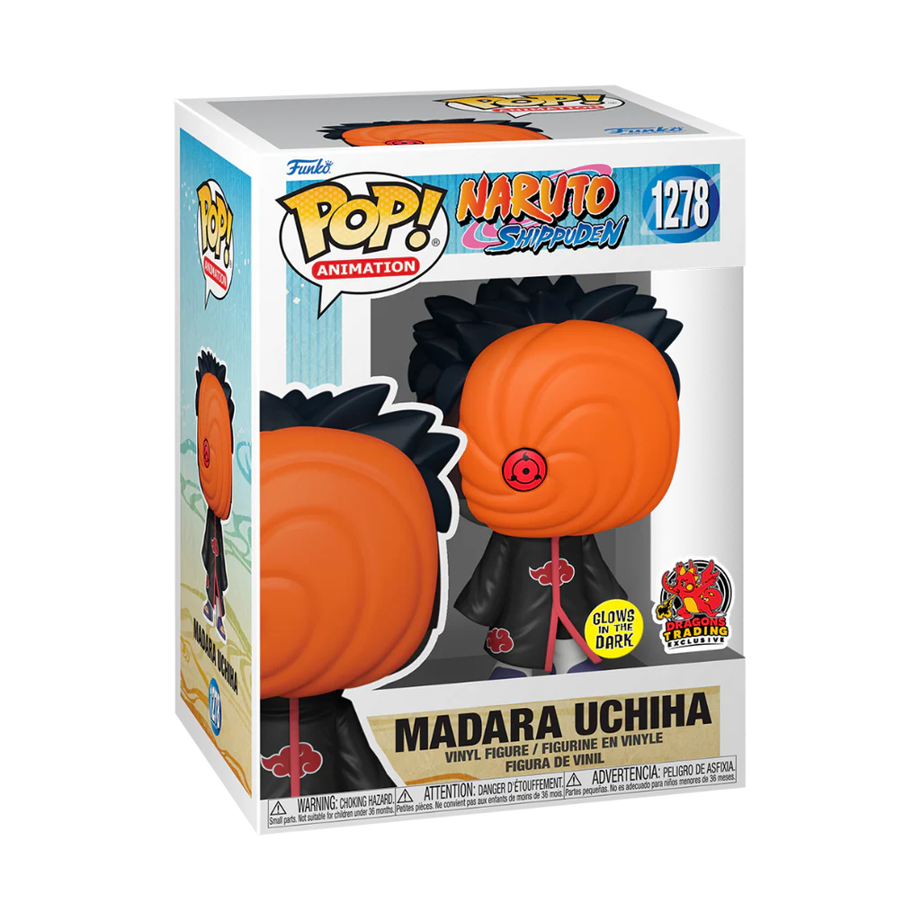 Naruto Madara Uchiha Dragons Trading Glow In The Dark Funko Pop