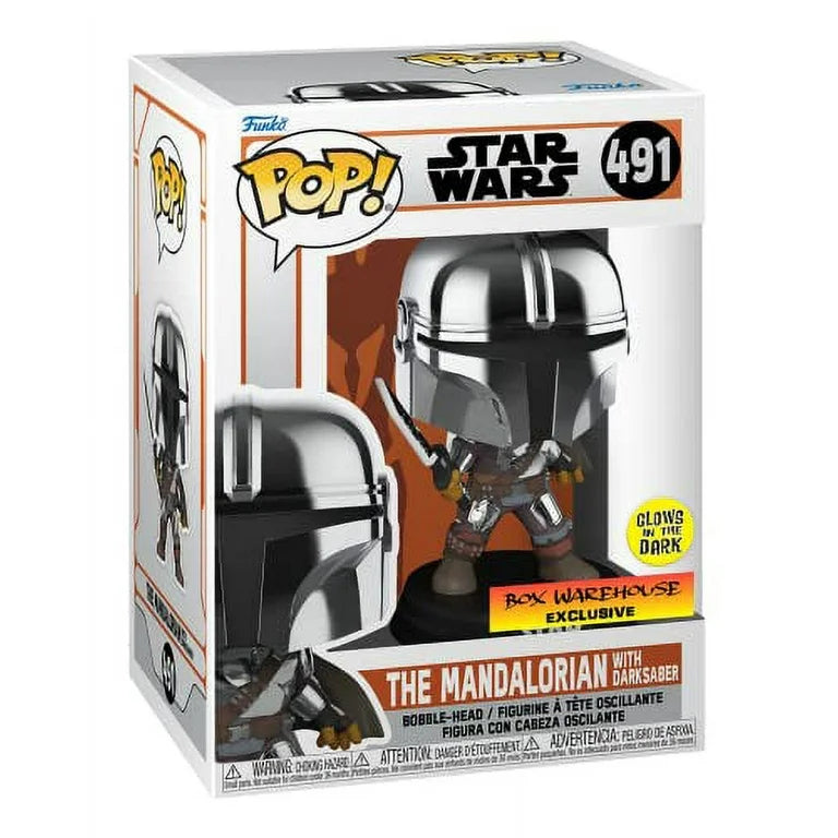 POP: Star Wars - The Mandalorian Glow In The Dark Box Warehouse Exclusive Funko Pop