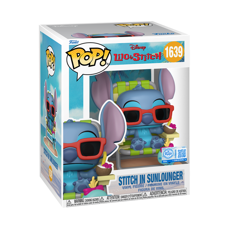 POP: Disney Lilo & Stitch - Stitch In Sunlounger Funko Exclusive Funko Pop