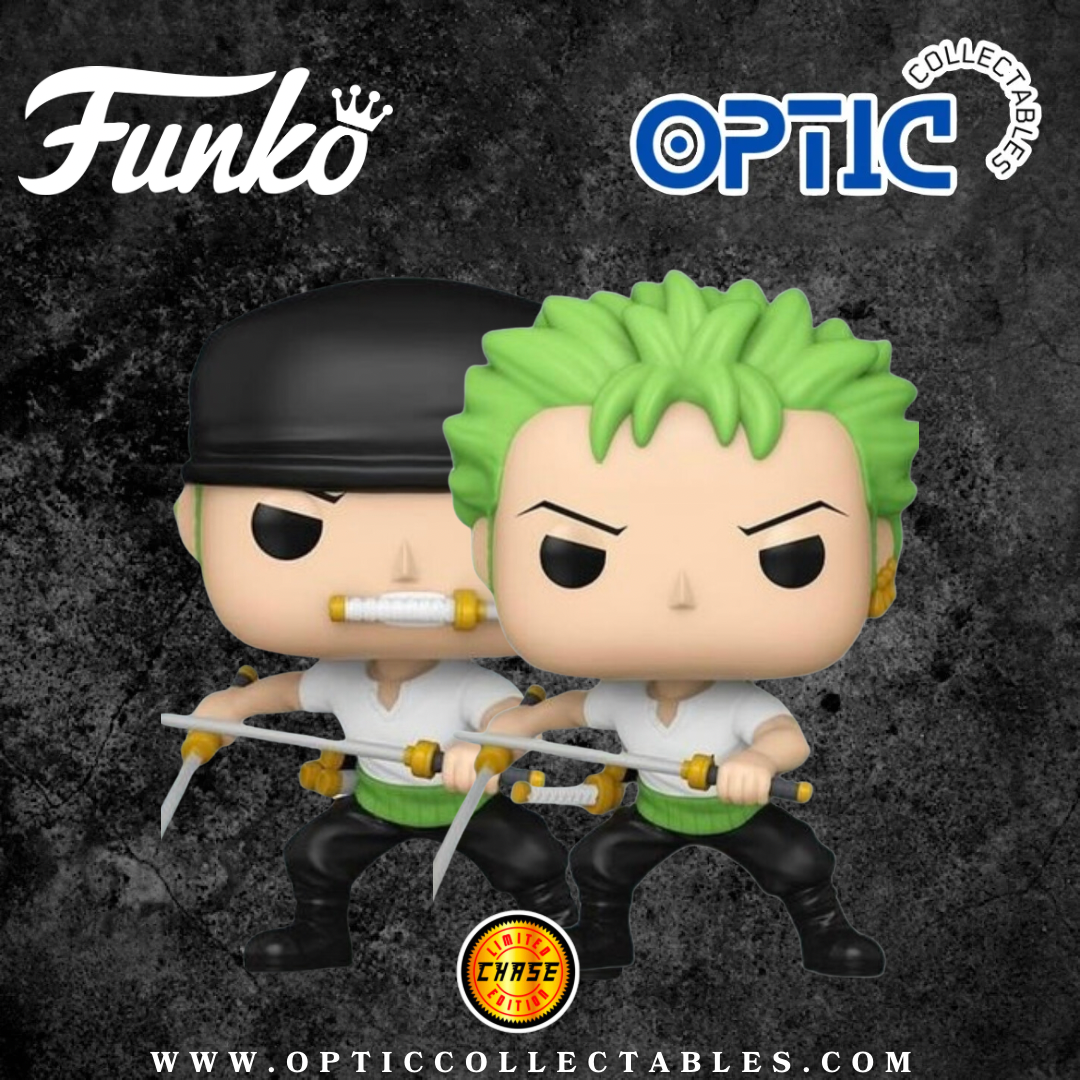 One Piece Zoro Three Sword Style Common And Chase Bundle Funko Pop