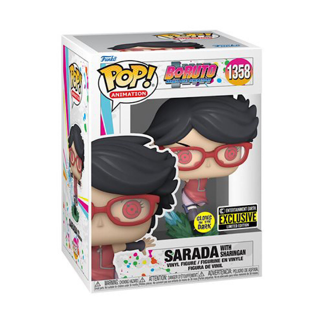 (PREORDER) Boruto Sarada with Sharingan Glow-in-the-Dark Pop! Vinyl Figure - Entertainment Earth Exclusive