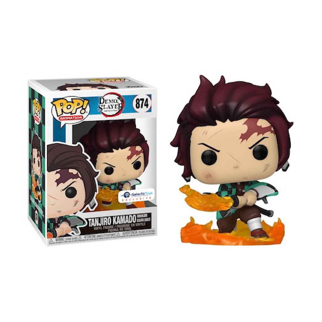 Galactic Toys Exclusive - Funko Pop! Animation: Demon Slayer - Tanjiro Kamado W Flaming Blade Common