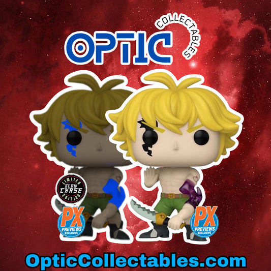 Seven Deadly Sins Meliodas Common And Chase PX Exclusive Funko Pop Bundle