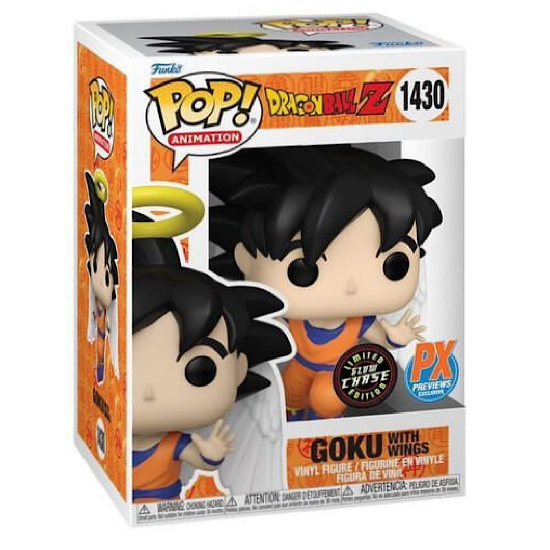 (PREORDER) DragonBall Goku With Wings PX Exclusive 2 Common And Chase Bundle Funko Pop!