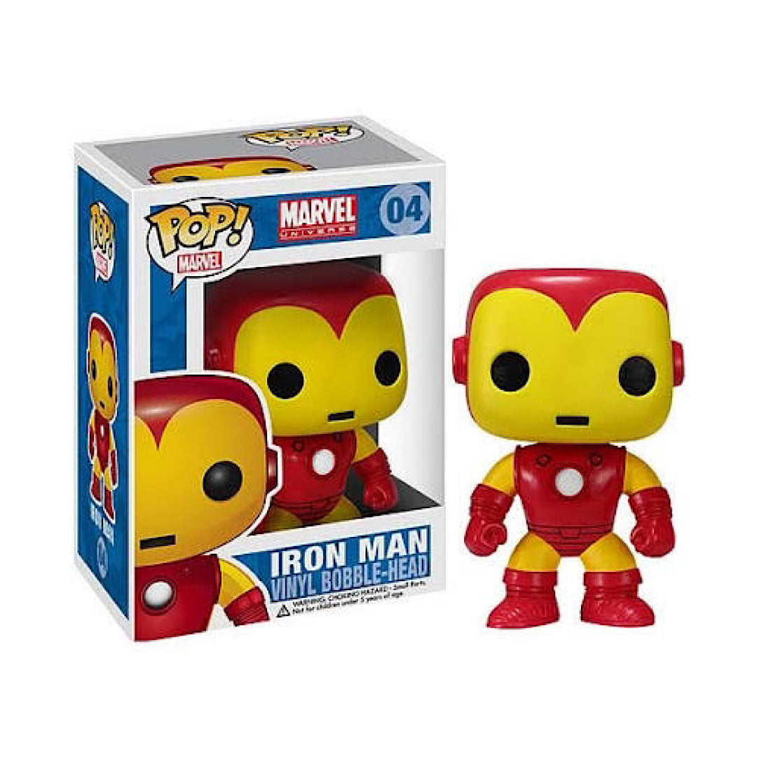 Marvel Iron Man And Captain America Vinyl Bobble Head Funko Pop Bundle