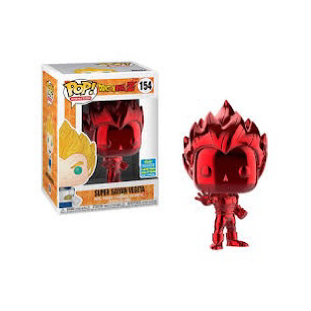 Funko POP! Animation: Dragon Ball Z - Super Saiyan Vegeta (Red Chrome) #154 - 2019 SDCC Shared Exclusive