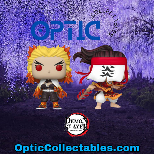 Demon Slayer Bundle Kyojuro Rengoku And Tanjuro Kamari Funko Pop