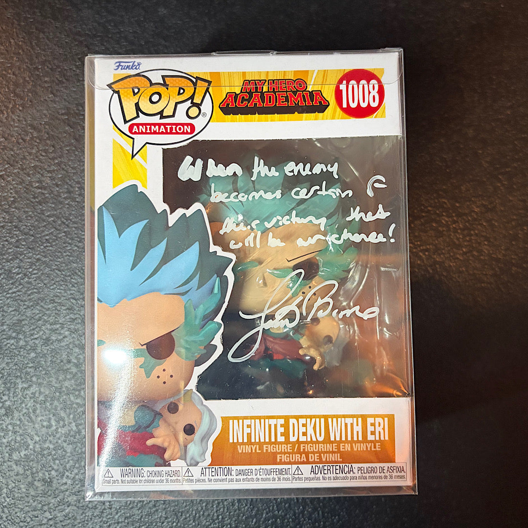 My Hero Academia Infinite Deku With Eri Signed Autographed Funko Pop