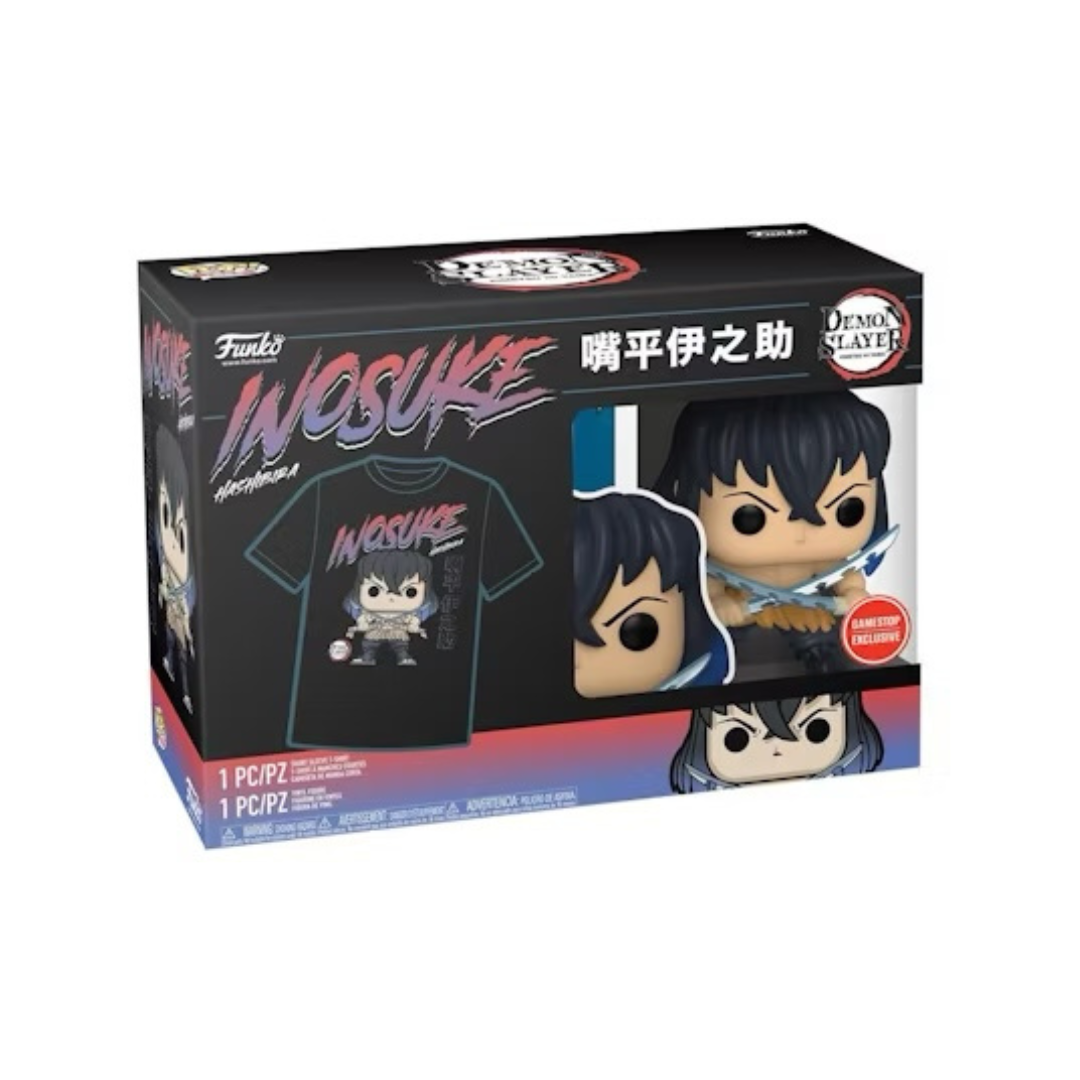 Funko Pop! Tee Demon Slayer Inosuke 1057 GameStop Exclusive T Shirt Large SEALED