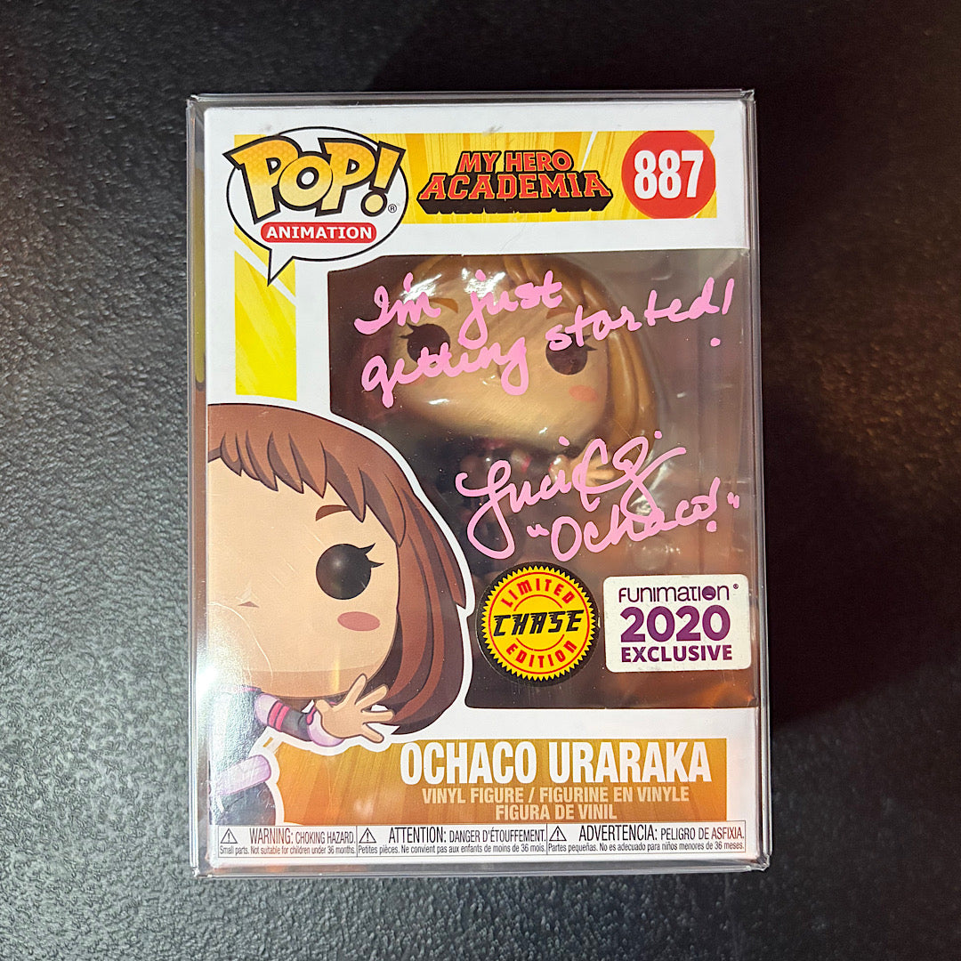 My Hero Academia Ochaco Uraraka 2020 Funimation Chase Exclusive Signed Autographed Funko Pop