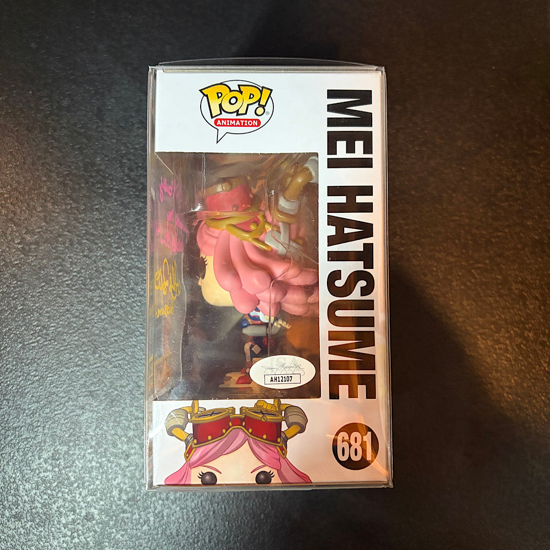 My Hero Academia Mei Hatsume Hot Topic Exclusive Signed Autographed Funko Pop