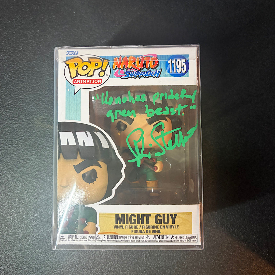 Naruto Might Guy Autographed Funko Pop