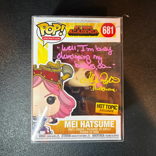 My Hero Academia Mei Hatsume Hot Topic Exclusive Signed Autographed Funko Pop