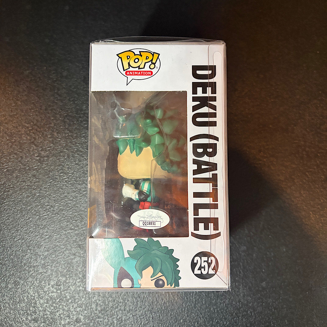 My Hero Academia Deku Battle Hot Topic Exclusive Signed Autographed Funko Pop