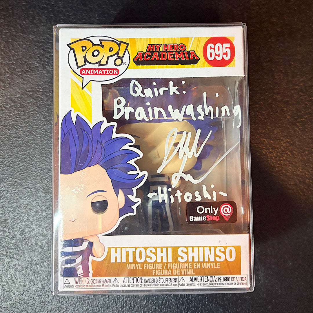 My Hero Academia Hitoshi Shinso GameStop Exclusive Signed Autographed Funko Pop