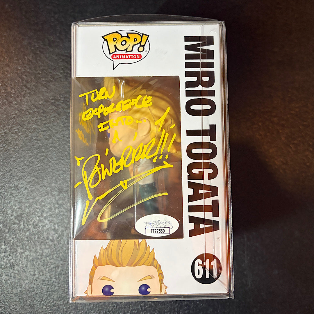 My Hero Academia Mirio Togata Chalice Collectibles Exclusive Signed Autographed Funko Pop