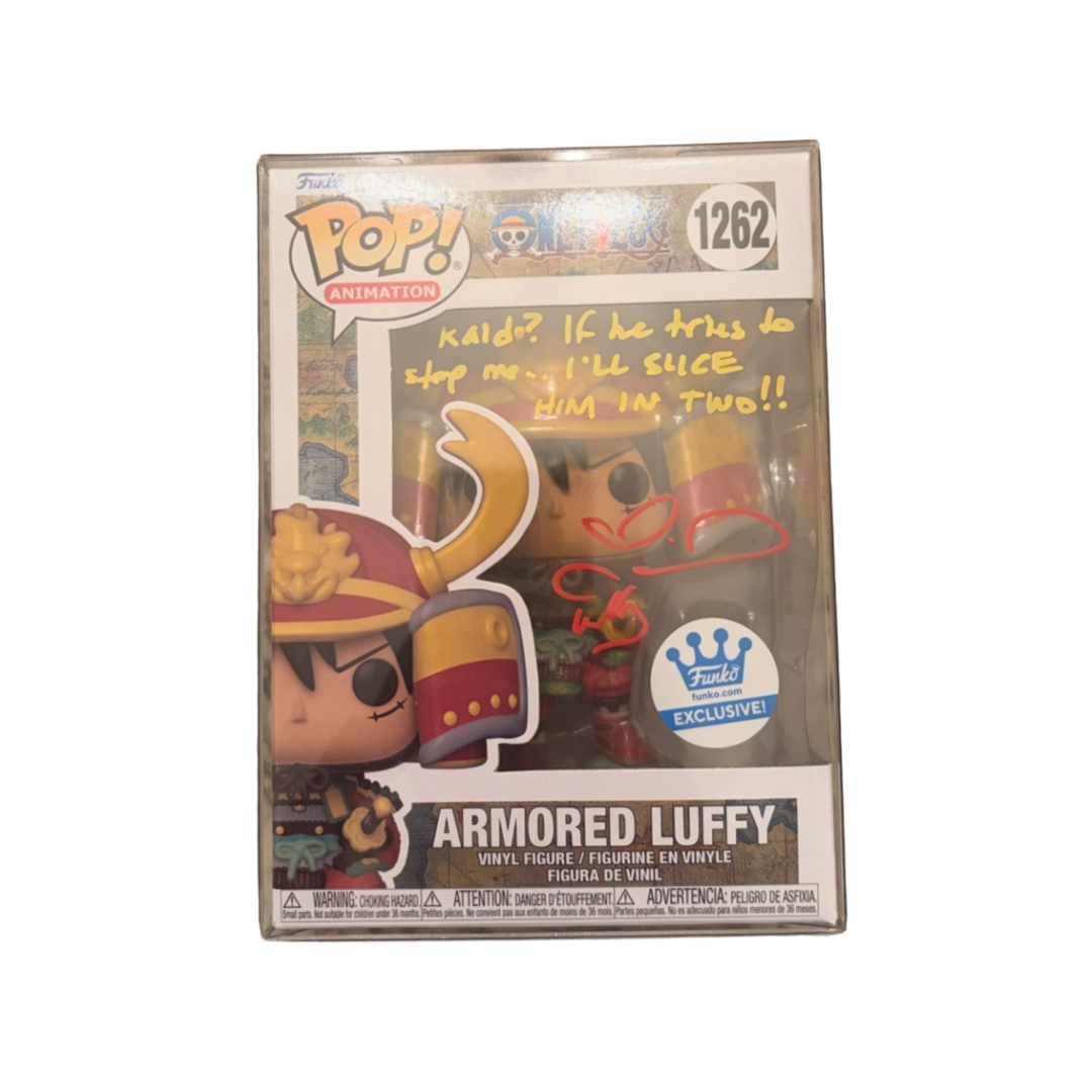 One Piece Armored Luffy Signed Autographed Funko Pop