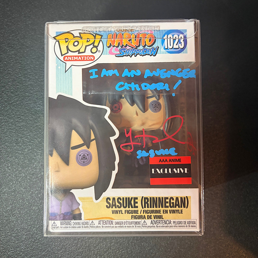 Naruto Sasuke Rinnegan AAA Anime Exclusive Autographed Funko Pop