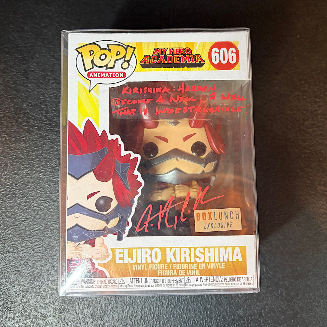 My Hero Academia Eljiro Kirishima Box Lunch Exclusive Signed Autographed Funko Pop