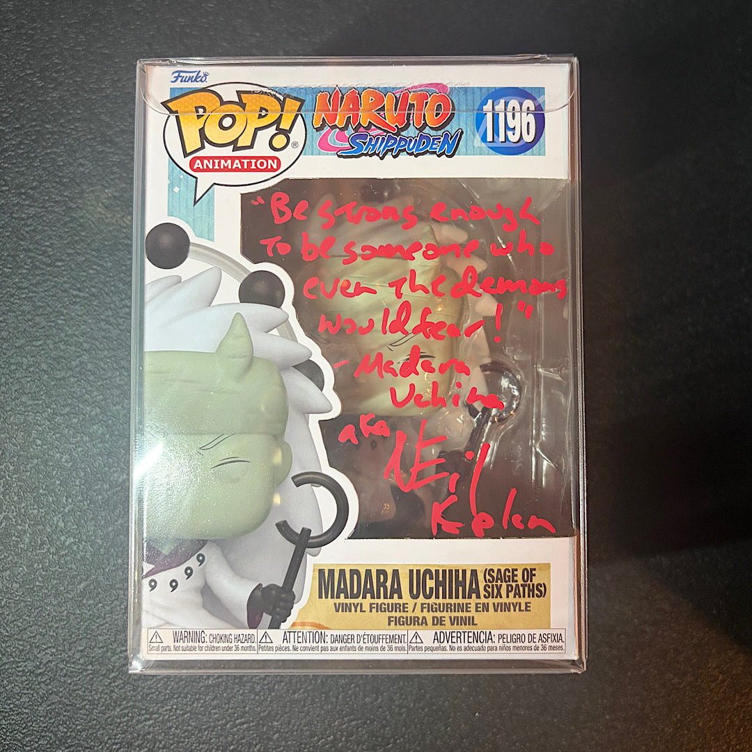 Naruto Madara Uchiha Sage Of Six Paths Autographed Funko Pops