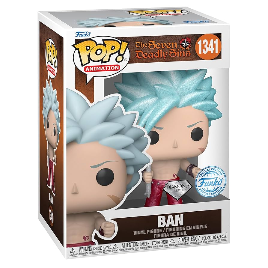Funko Pop! 1341 Animation - Seven Deadly Sins - Ban Vinyl Figure - Diamond Collection Glitter Vaulted