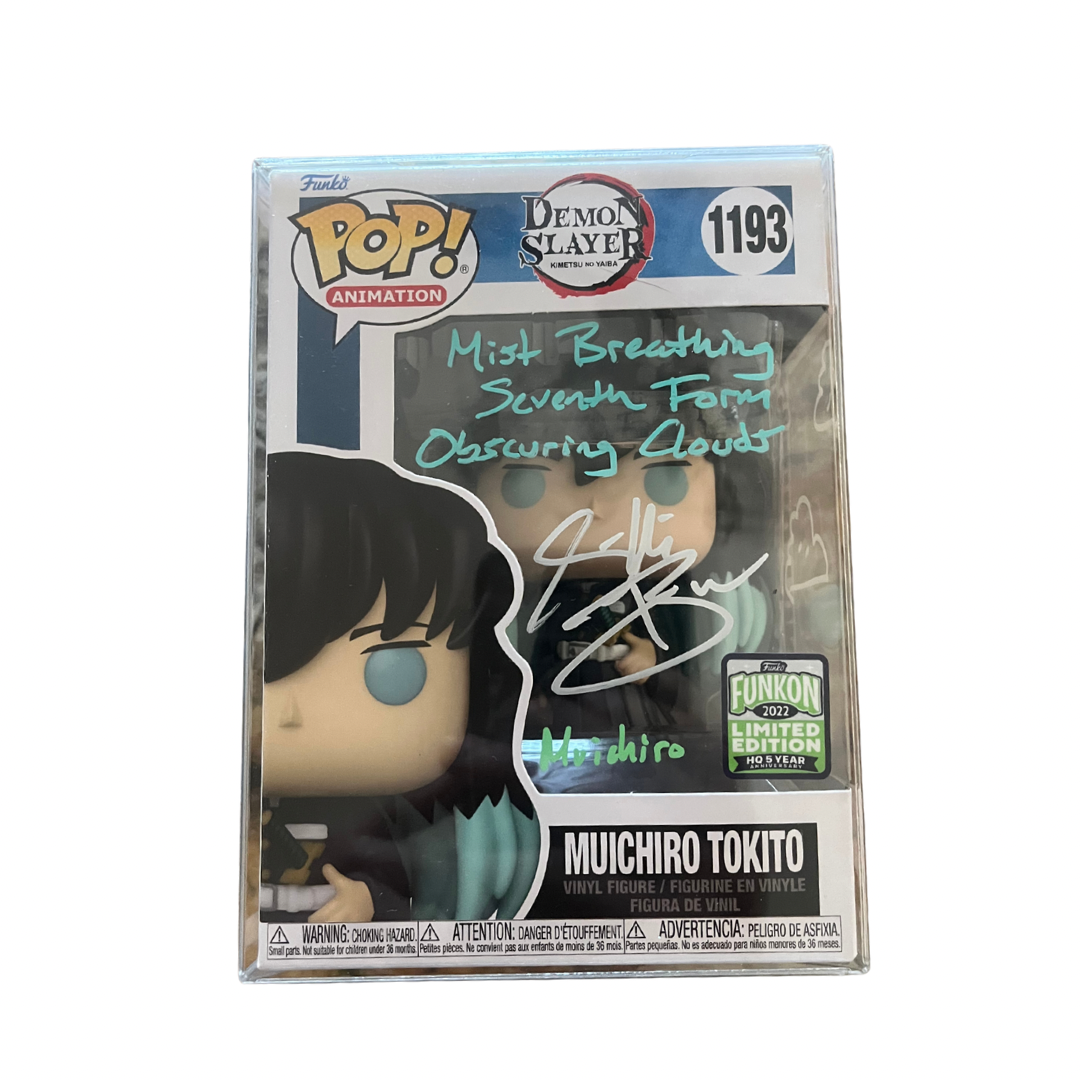 Demon Slayer Muichiro Tokito signed Autograph Funko Pop
