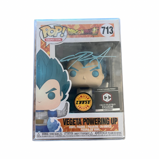 Dragon Ball Vegeta Powering Up Chalice Collectibles Chase Signed Autograph Funko Pop