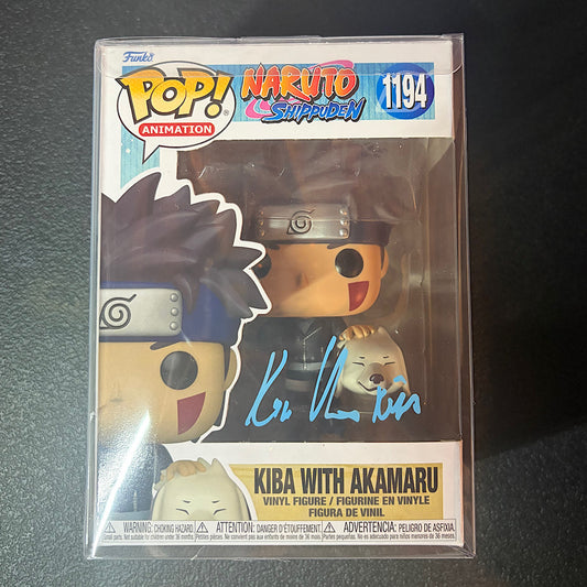 Naruto Kiba With Akamaru Autographed Funko Pop
