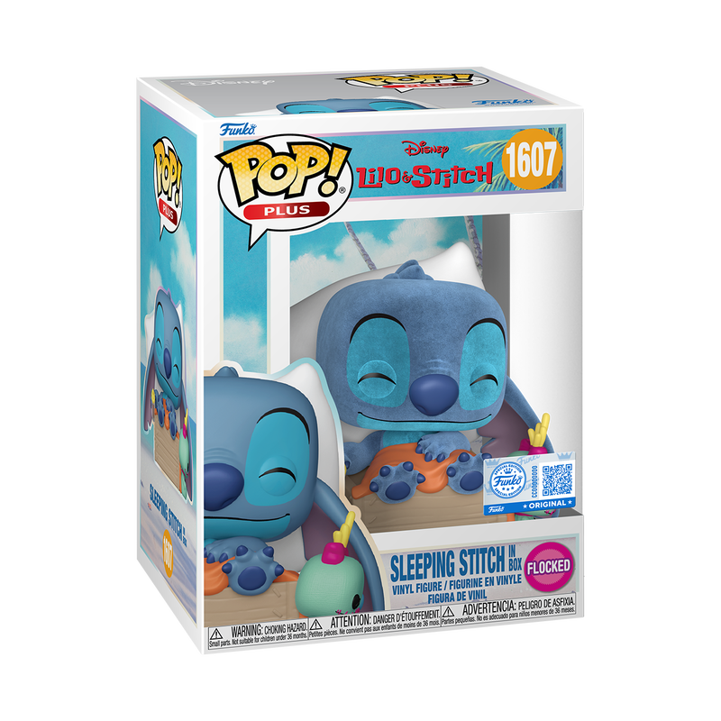 POP Plus: Disney Lilo & Stitch - Sleeping Stitch In Box Flocked Funko Exclusive Funko Pop