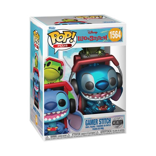 POP Plus: Disney Lilo & Stitch - Gamer Stitch Metallic Exclusive Funko Pop