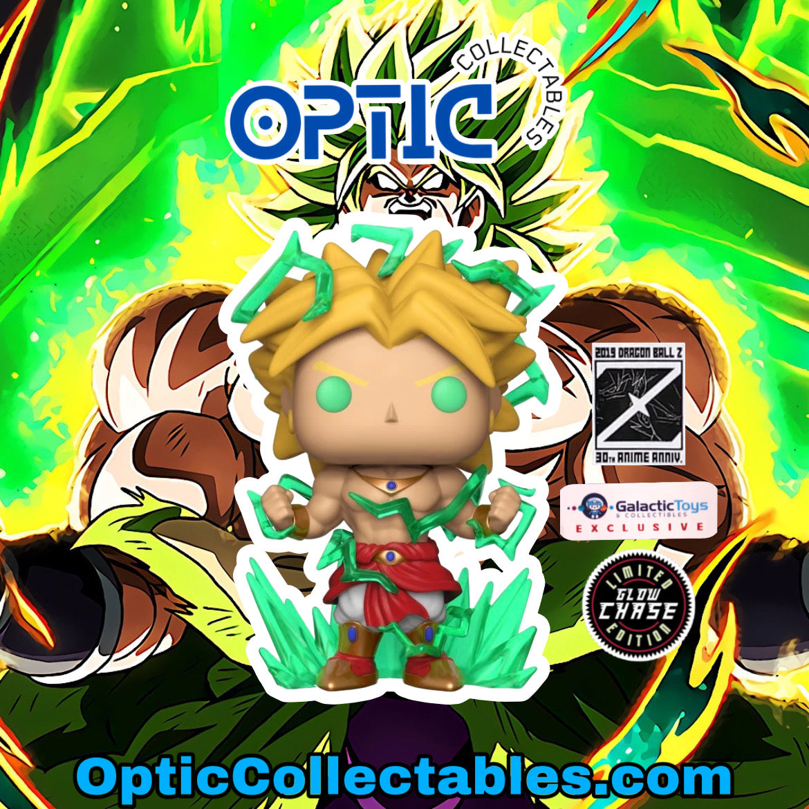 Dragon Ball Legendary Super Saiyan Broly, 6-Inch, Chase, Glow, Galactic Toys Exclusive