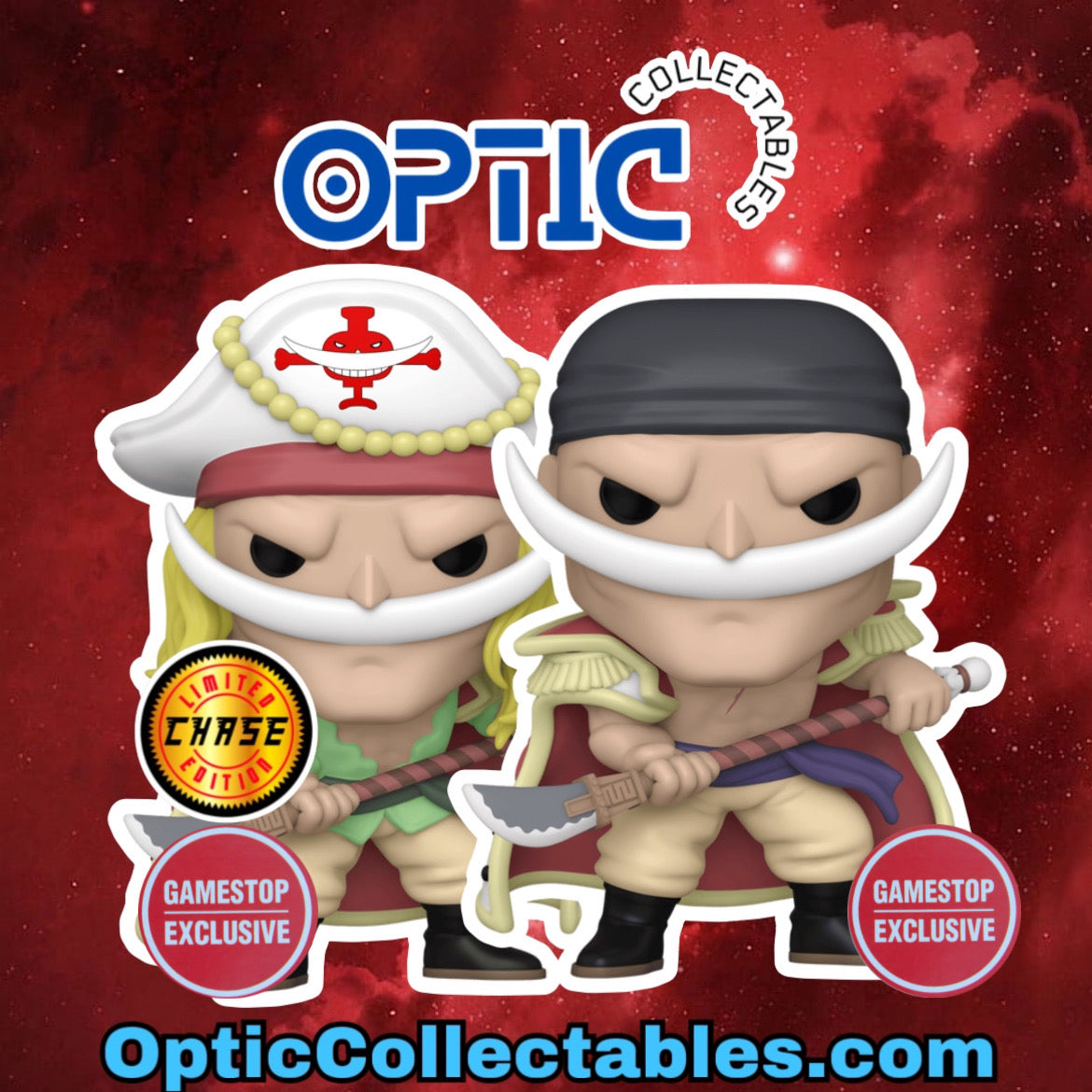 One Piece WhiteBeard GameStop Exclusive Common And Chase Bundle Funko Pop!