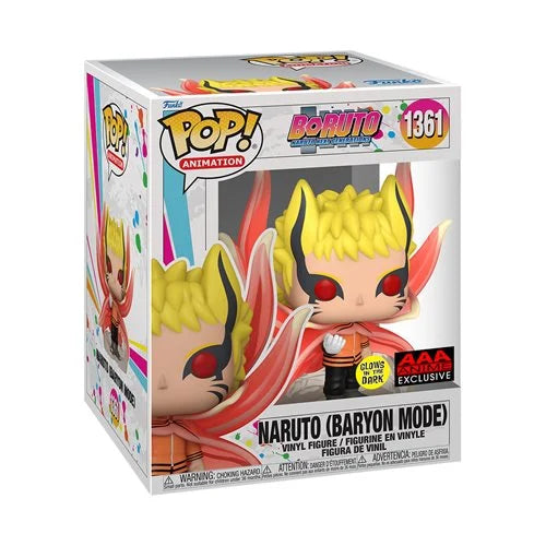 (PREORDER) Boruto: Naruto Next Generations Naruto Baryon Mode Glow-in-the-Dark Super 6-Inch Pop! Vinyl Figure - AAA Anime Exclusive