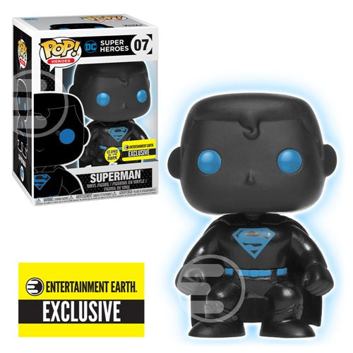 Justice League Superman Silhouette Glow in the Dark Pop! Vinyl Figure - Entertainment Earth Exclusive