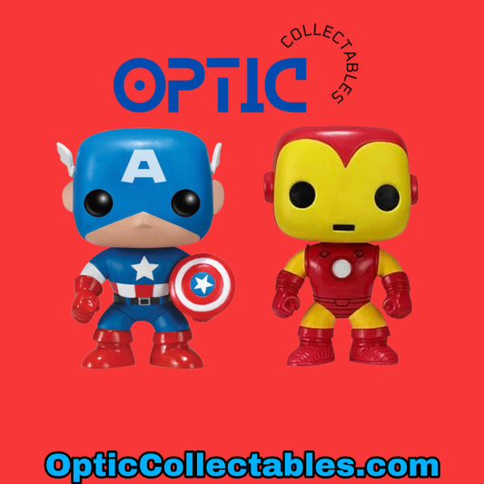 (PREORDER) Marvel Iron Man And Captain America Vinyl Bobble Head Funko Pop Bundle