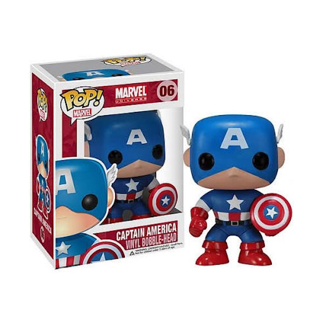 (PREORDER) Captain America Marvel Pop! Vinyl Bobble Head